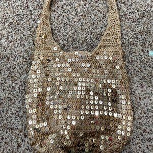 Gold Sequin Rolfs Boho Bag